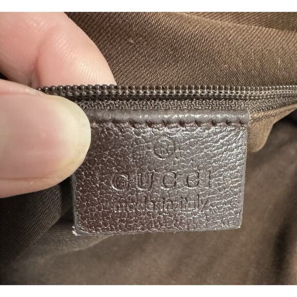 Auth Gucci GG Canvas Brown Abbey Tote Handbag - Picture 15 of 16